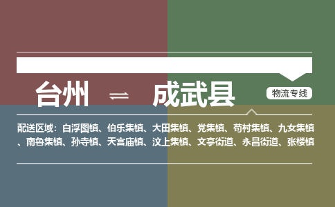 臺(tái)州到成武縣物流專線