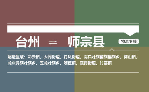 臺(tái)州到師宗縣物流專(zhuān)線(xiàn)