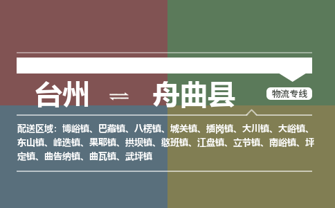 臺(tái)州到舟曲縣物流專線