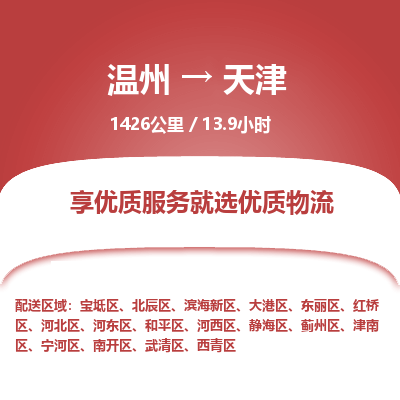 溫州到天津靜海區(qū)物流專線