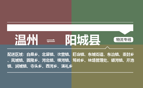 溫州到陽(yáng)城縣物流專線