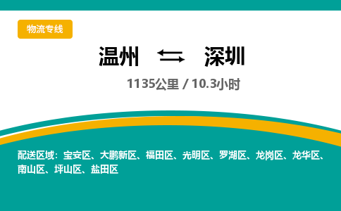 溫州到深圳坪山區(qū)物流專線