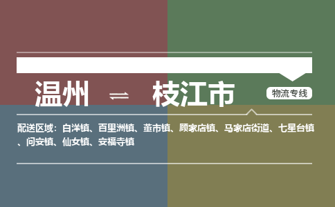 溫州到枝江市物流專(zhuān)線(xiàn)
