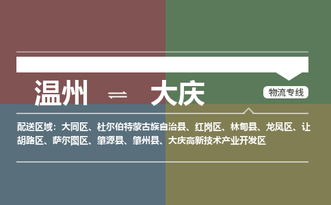 溫州到大慶紅崗區(qū)物流專線