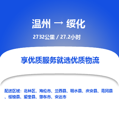 溫州到綏化北林區(qū)物流專線
