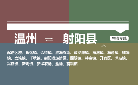 溫州到射陽(yáng)縣物流專(zhuān)線