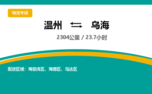 溫州到烏海烏達(dá)區(qū)物流專線