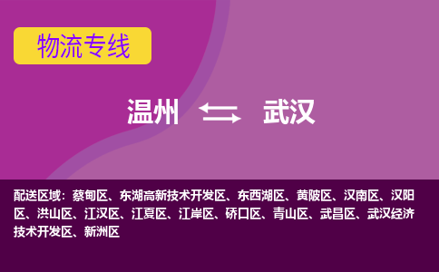 溫州到武漢黃陂區(qū)物流專線