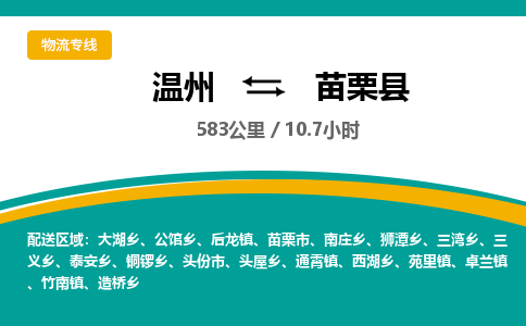 溫州到苗栗縣物流專(zhuān)線
